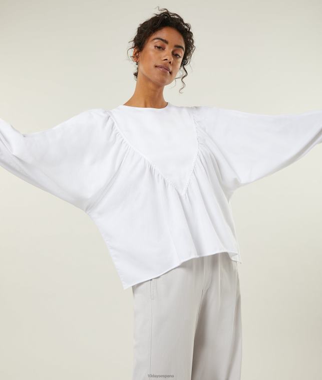 10Days blusa con mangas globo mujer blanco ropa Z882H163