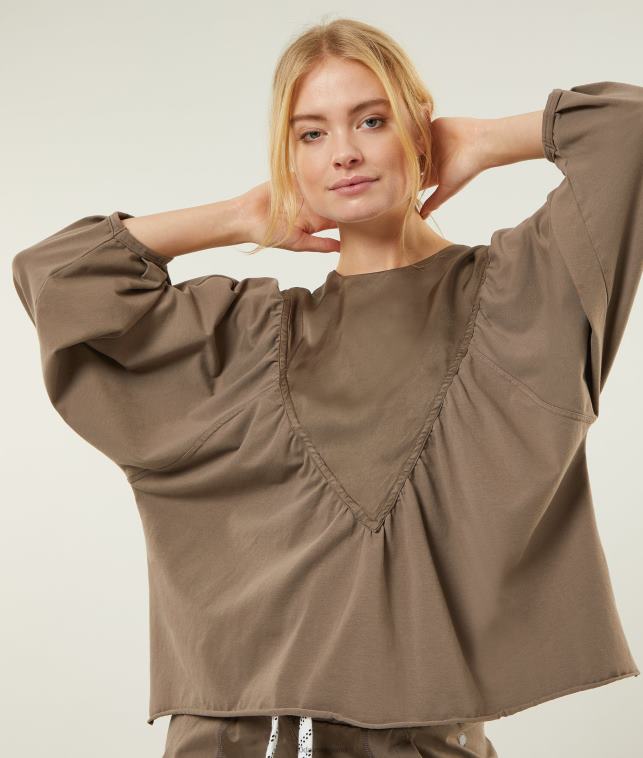 10Days blusa con mangas globo mujer roca ropa Z882H161